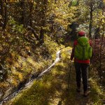 Canaletta lungo il sentiero per il belvedere